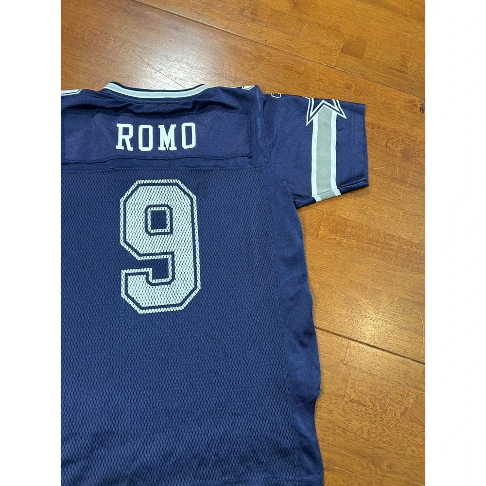 Reebok Tony Romo Dallas Cowboys Jersey Youth M Navy Blue NFL Football #9
